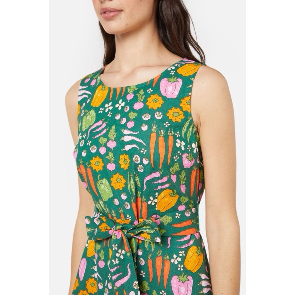 NWT Princess Highway Veggies Patch Garden Carrots Bellpepper Print Midi Dress 4​ - Picture 9 of 12